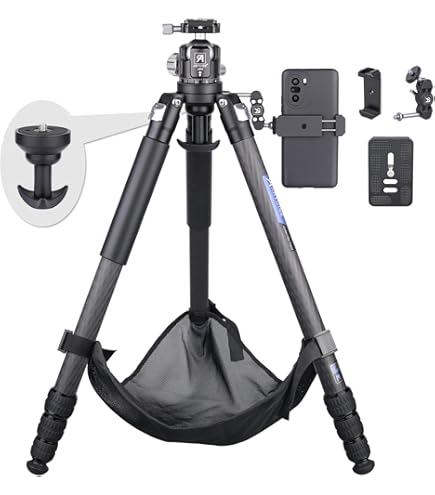 Amazon | ARTCISE 軽量 カーボン ボウル三脚+46mm ボール低重心